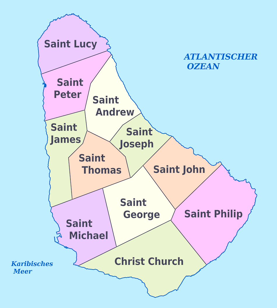 Karte von Barbados