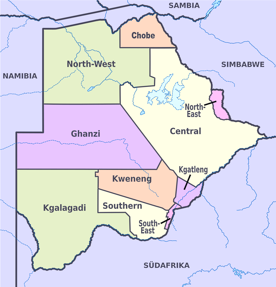 Karte von Botswana