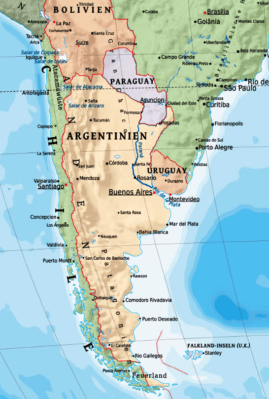Chile Karte