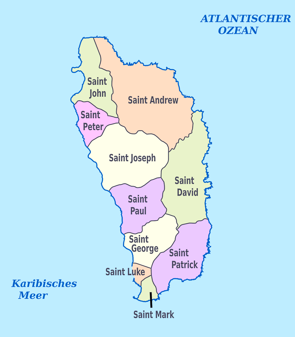 Karte von Dominica