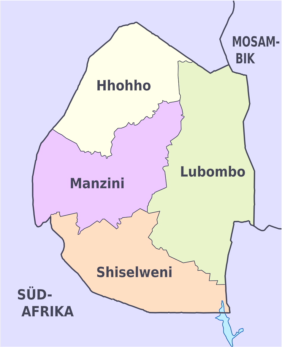 Karte von Eswatini