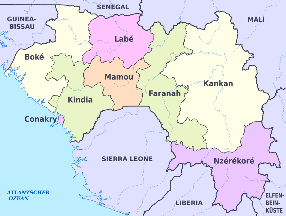Karte von Guinea