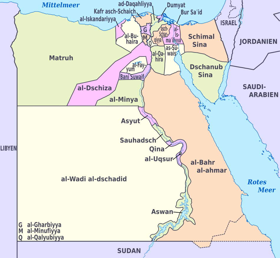 Karte von Agypten