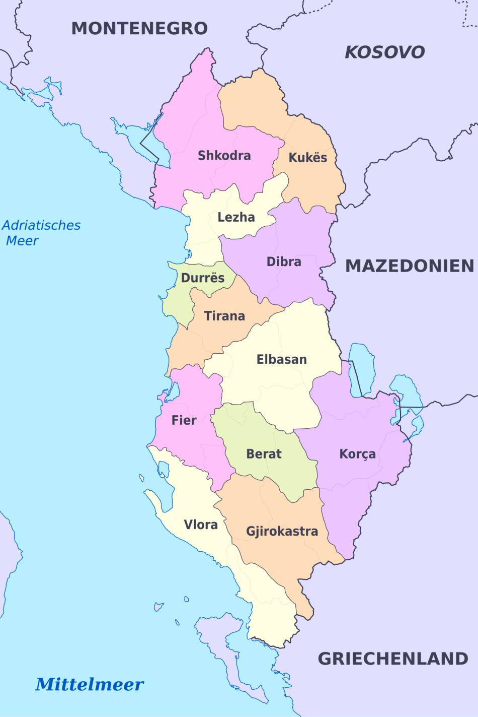 Karte von Albanien Albanien karte online Wissenswertes