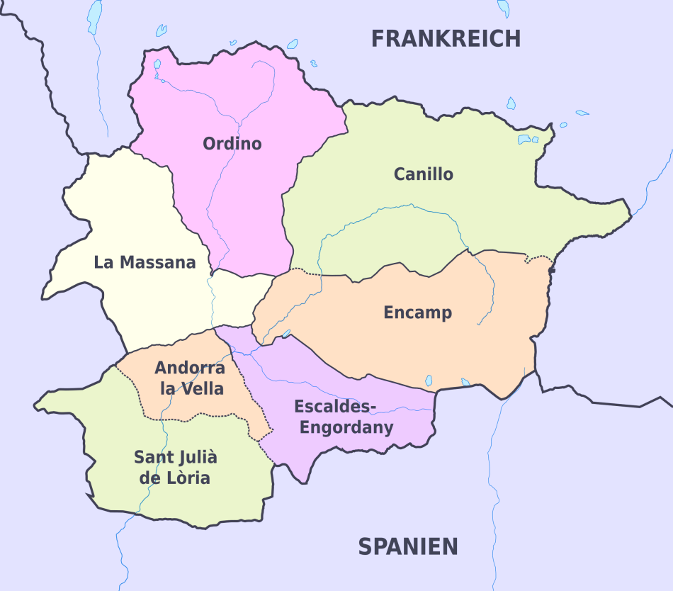 Karte von Andorra