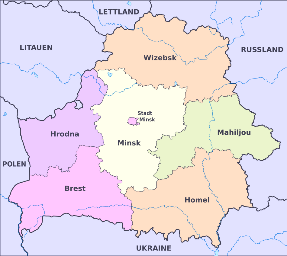 Karte von Belarus