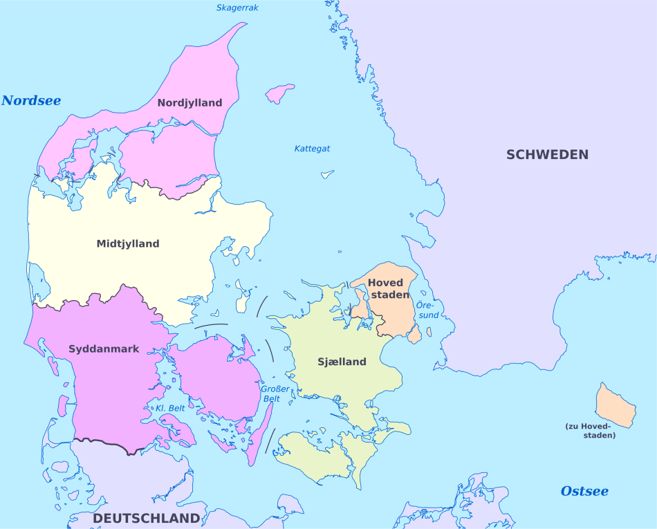 Karte von Danemark