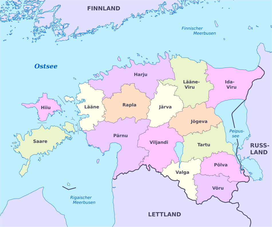 Karte von Estland