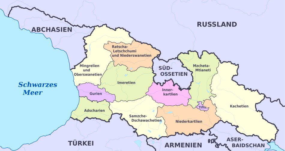 Karte von Georgien / Georgien karte online / Wissenswertes