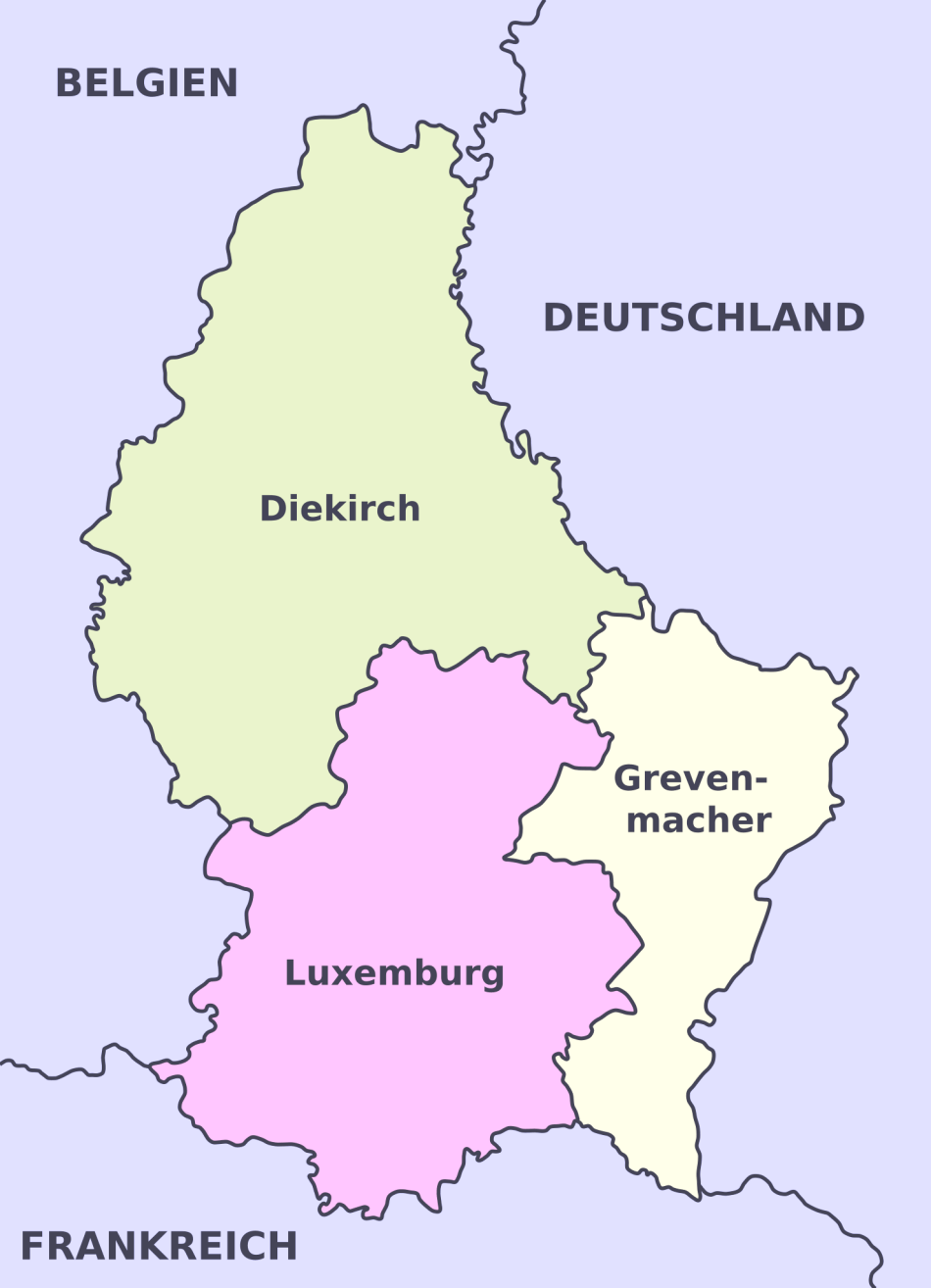 Karte von Luxemburg