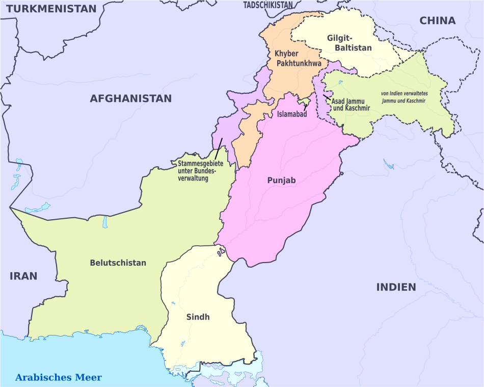 Karte von Pakistan