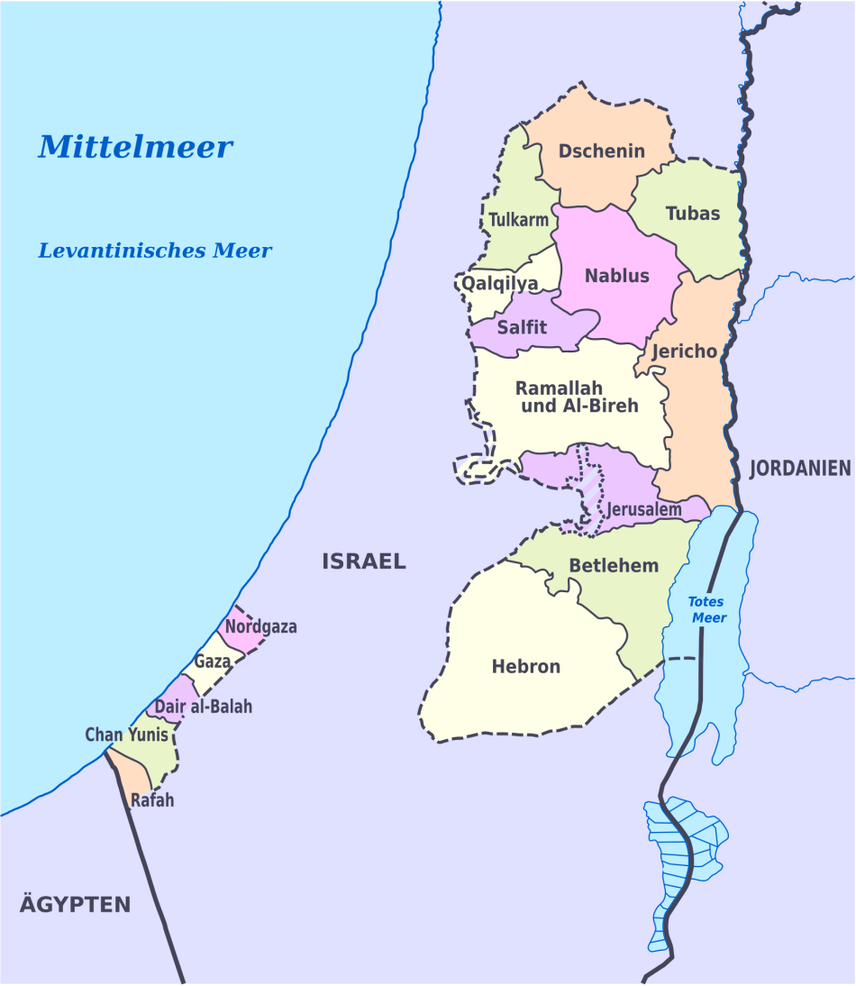 Karte von Palastina