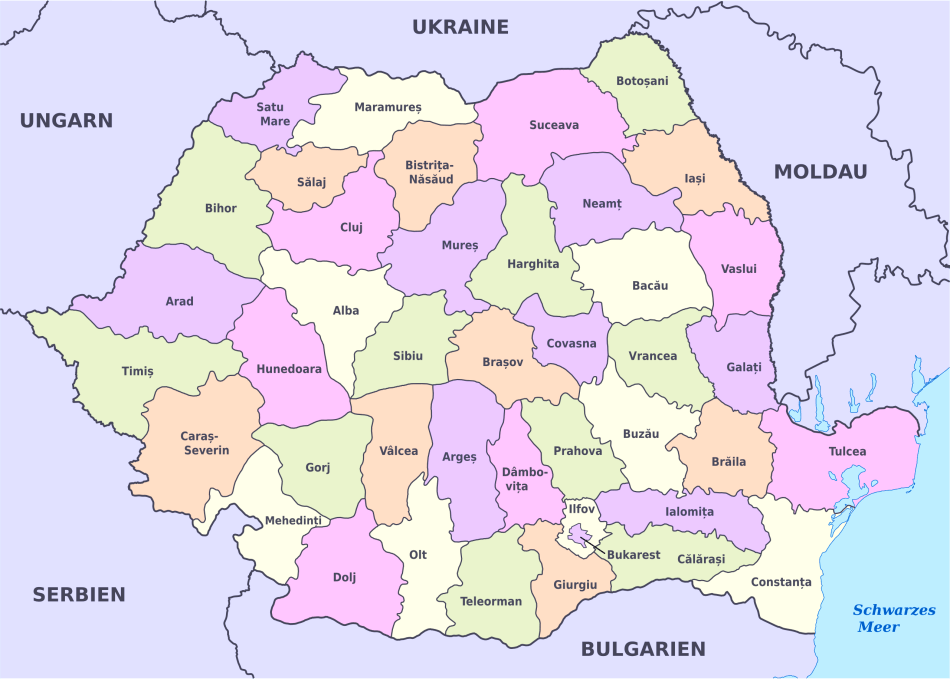 Karte von Rumanien