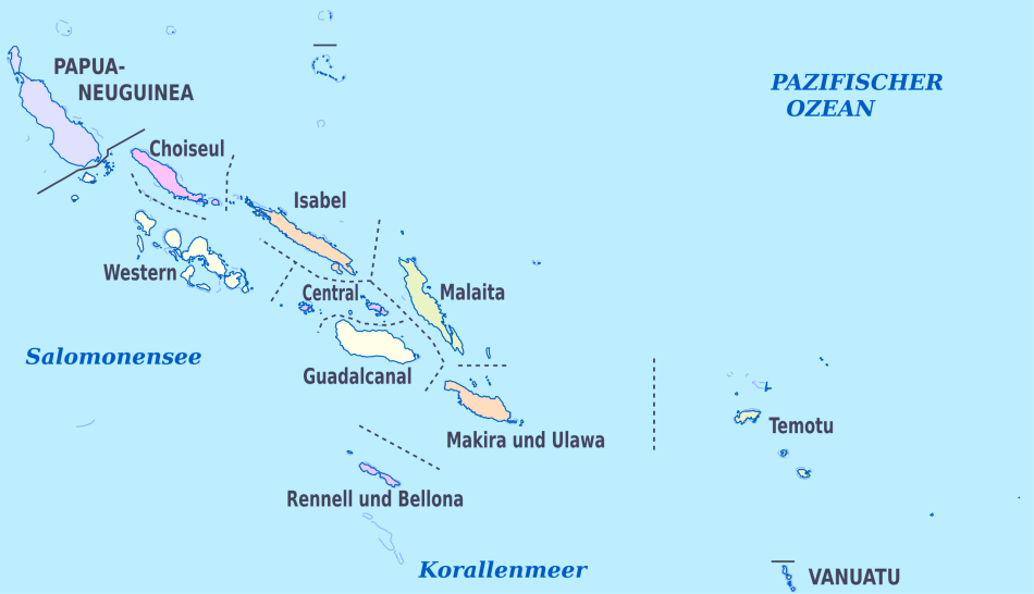 Karte von Salomonen