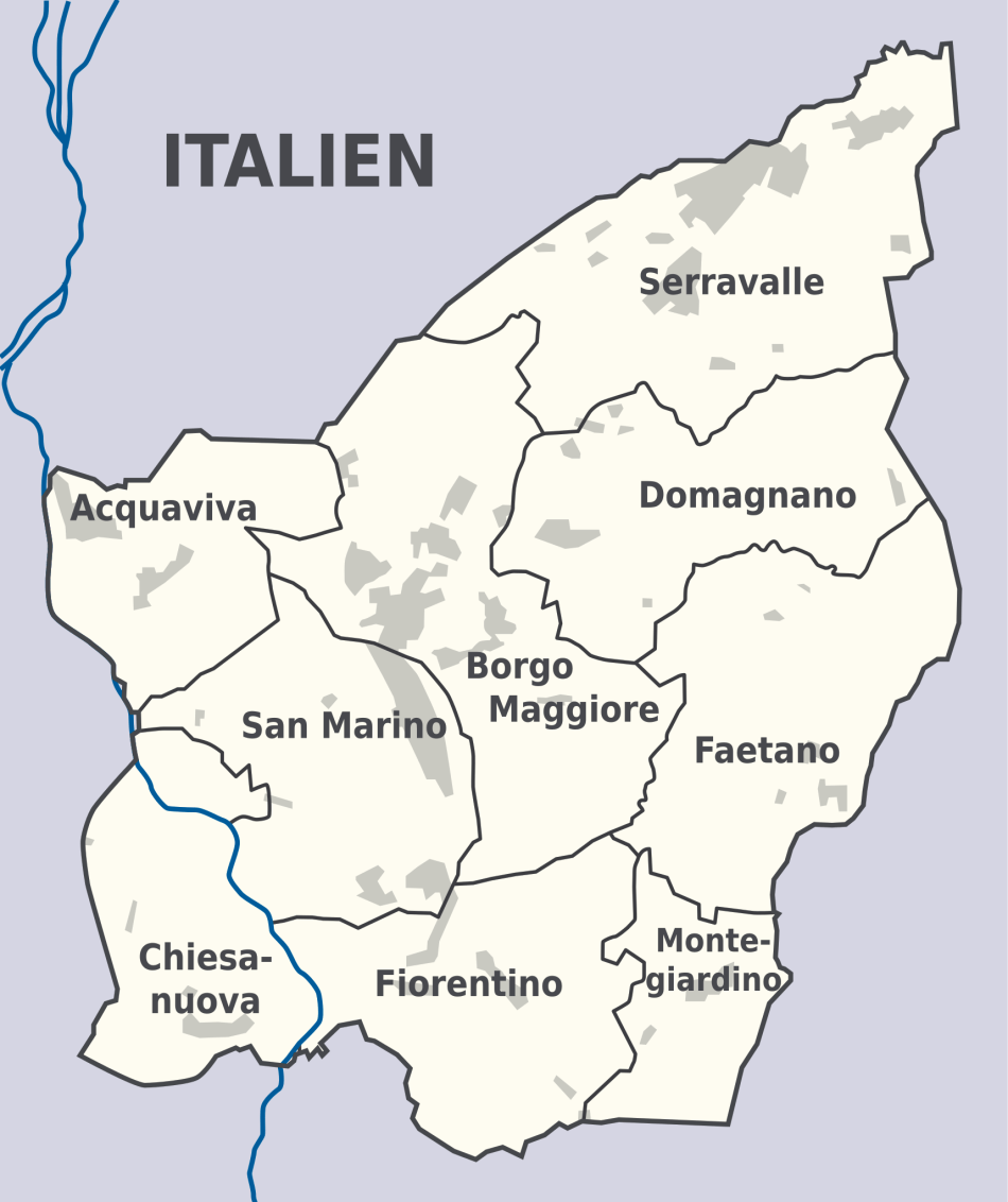 Karte von San Marino