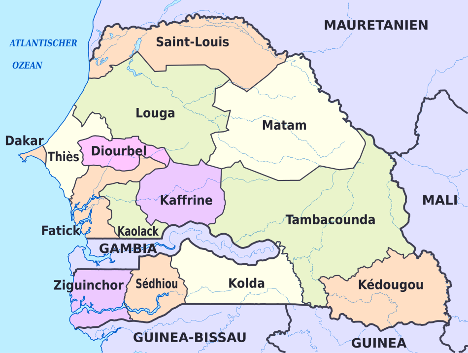 Karte von Senegal
