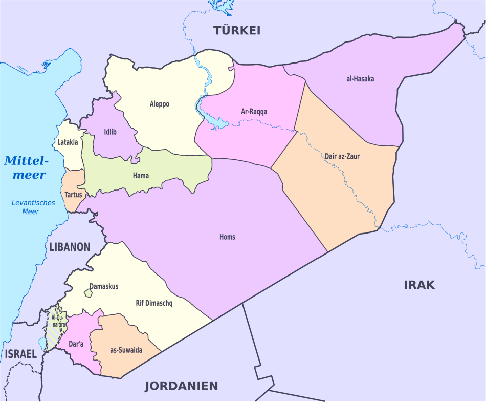 Karte von Syrien