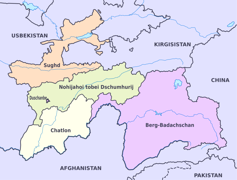 Karte von Tadschikistan