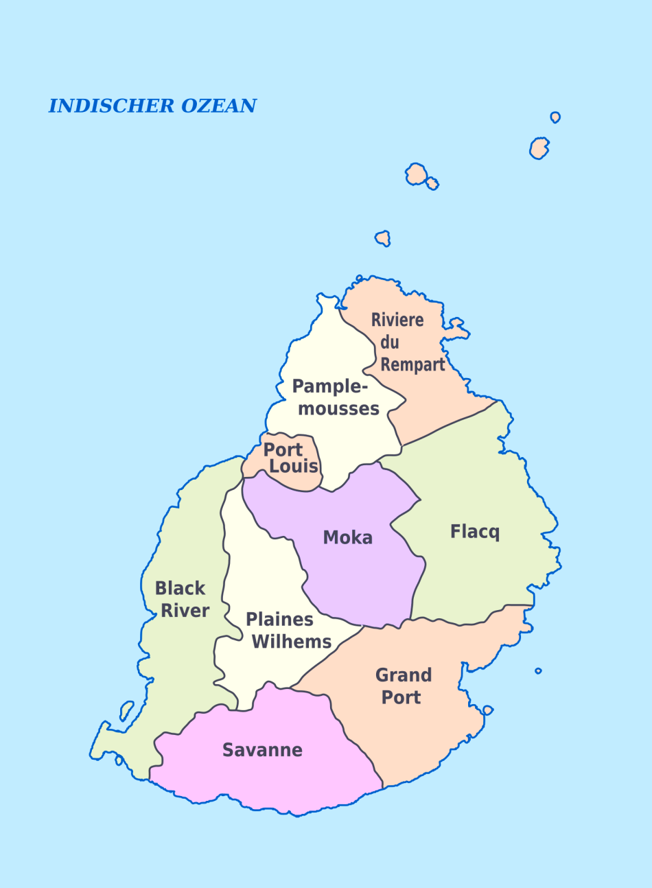 Karte von Mauritius