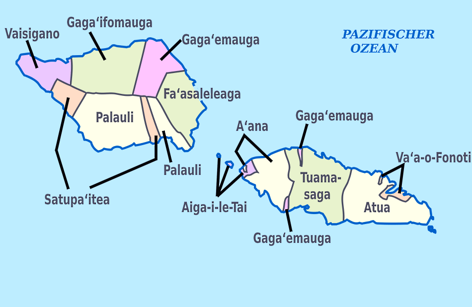 Karte von Samoa