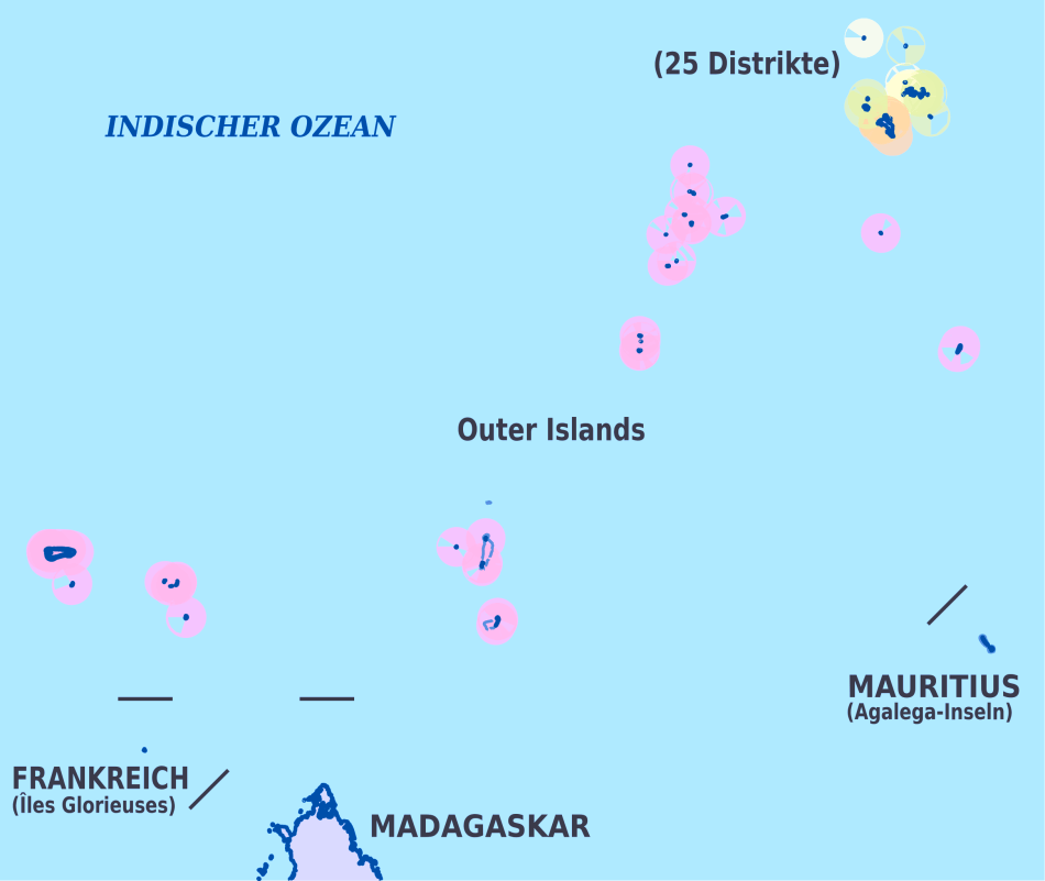 Karte von Seychellen