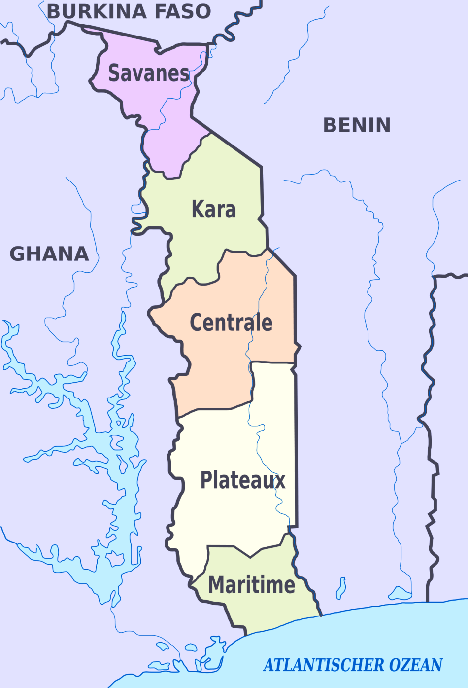 Karte von Togo