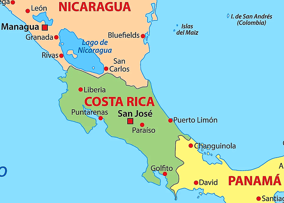 ¿Qué países dependen de Costa Rica