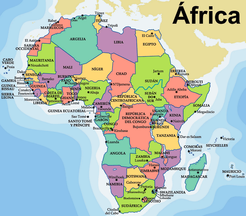 Mapa de África con países