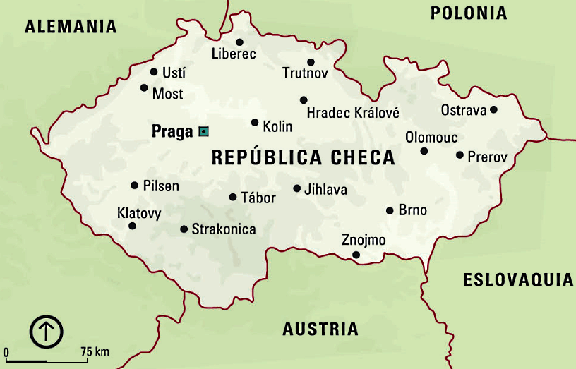 Mapa de la República Checa