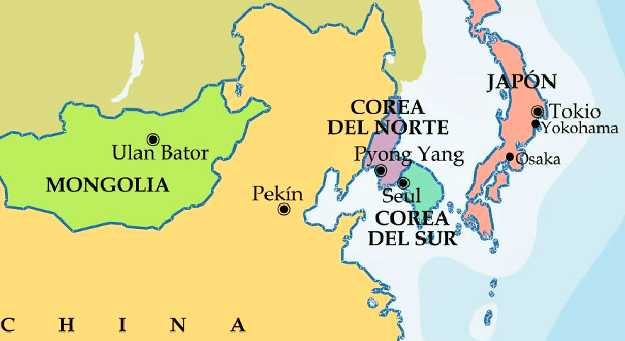 Mapa de Corea del sur