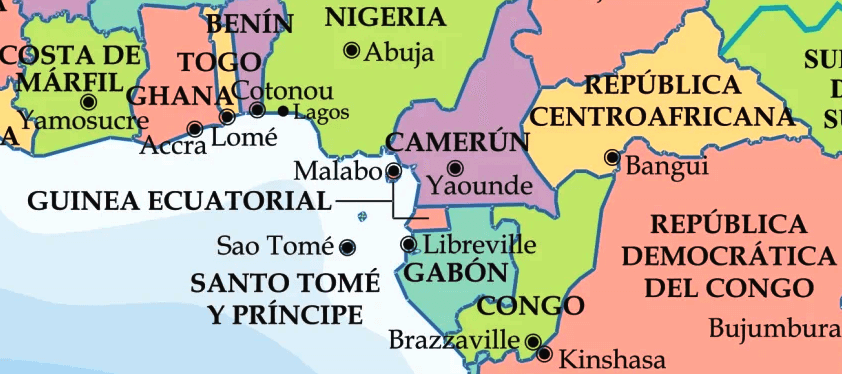 Mapa de Guinea Ecuatorial