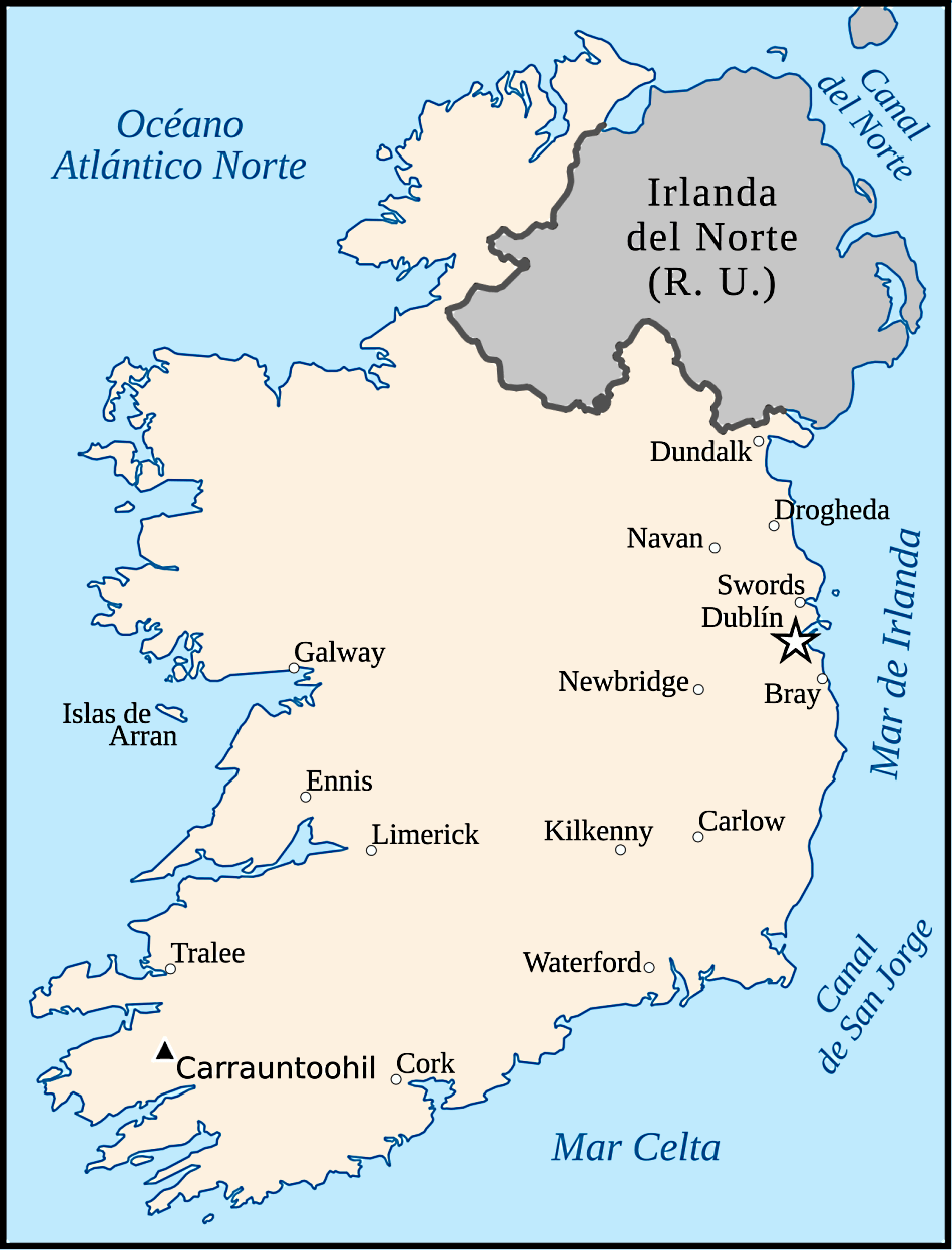 mapa de irlanda datos interesantes e información sobre el país
