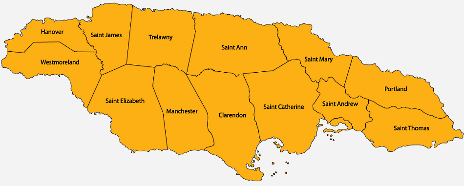 Mapa de Jamaica