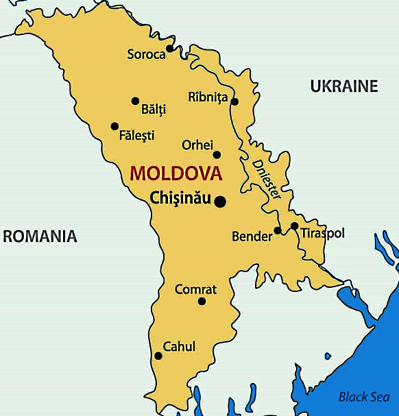 Mapa de Moldavia