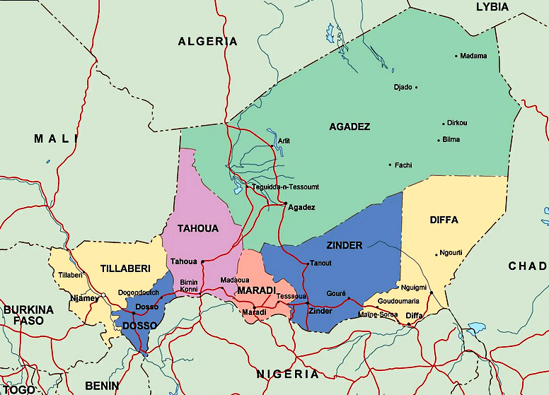 Mapa de Niger