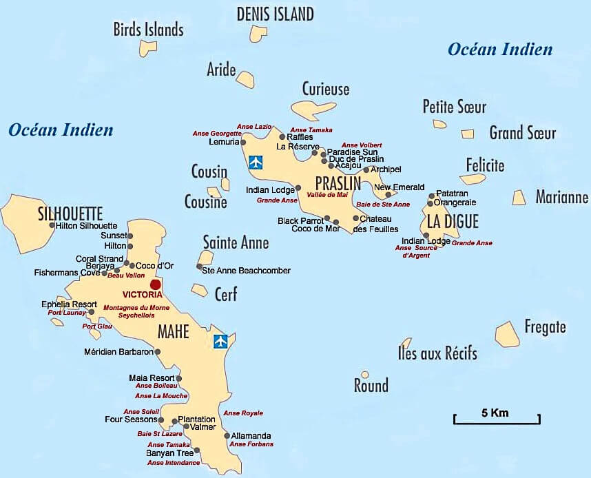 Mapa de Seychelles
