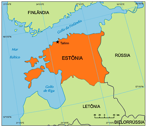Mapa da Estonia