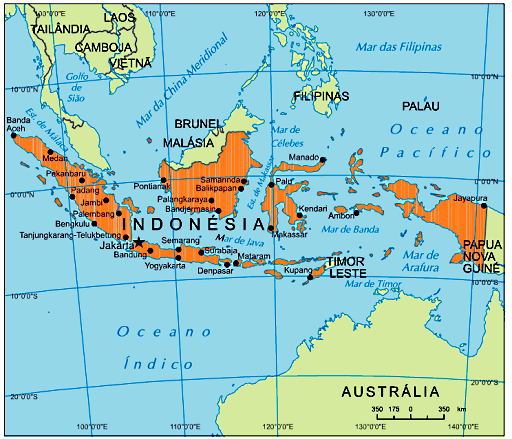 Mapa da Indonesia