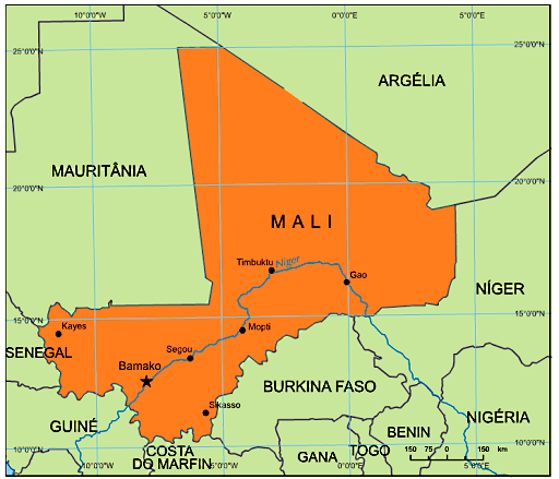 Mapa de Mali