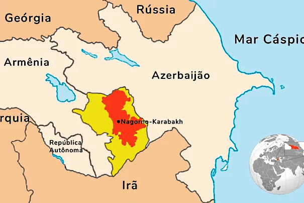 Mapa do Azerbaijao