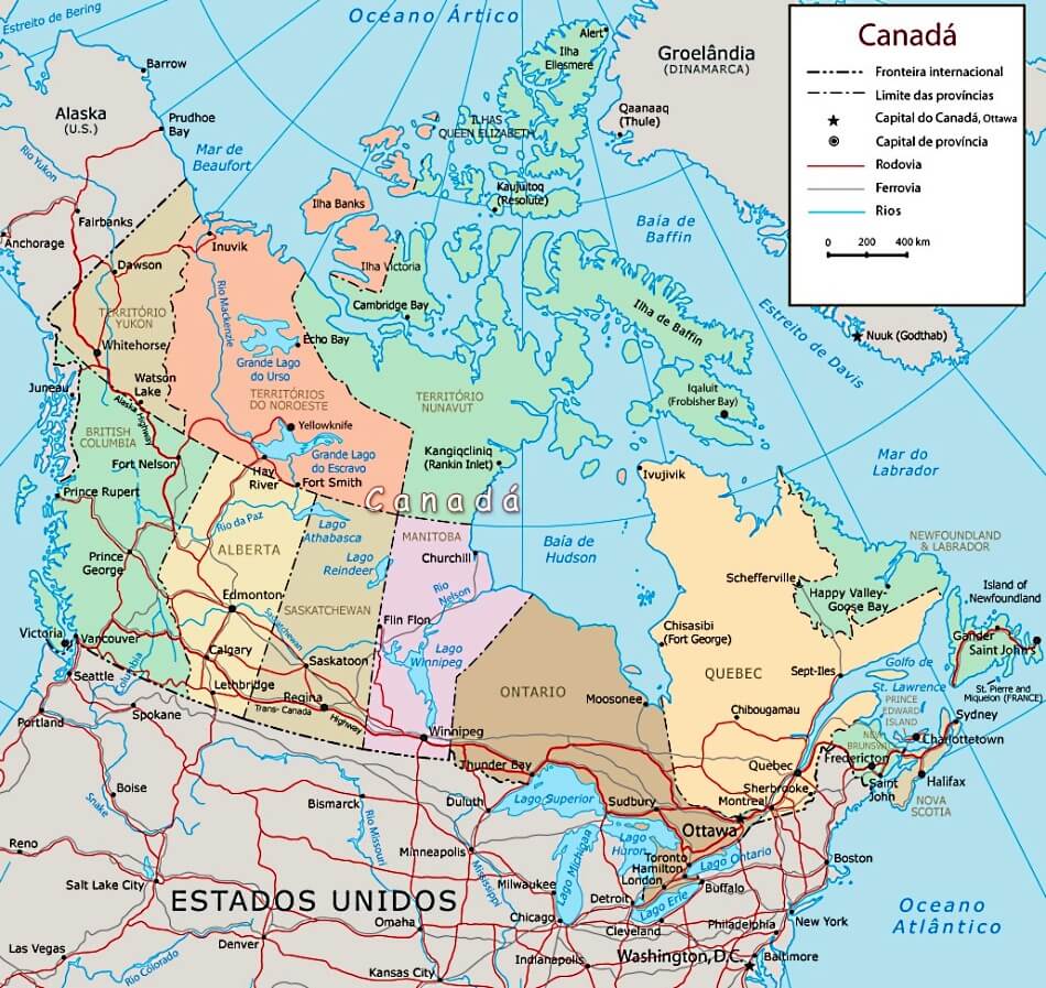 Mapa do Canada