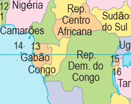 Mapa da Republica do Congo