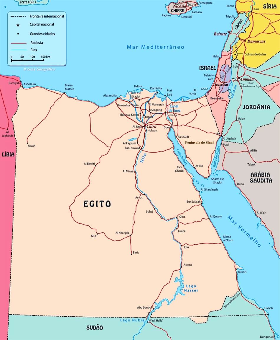 Mapa do Egito