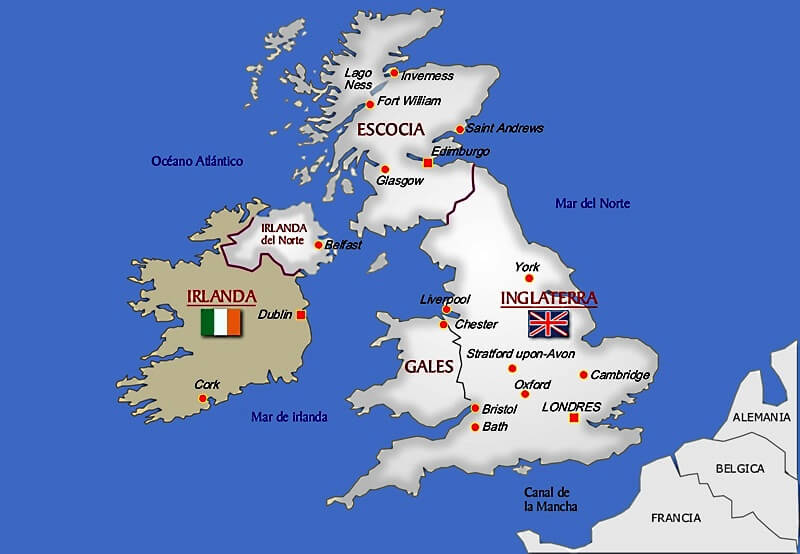 Mapa da Gra-Bretanha