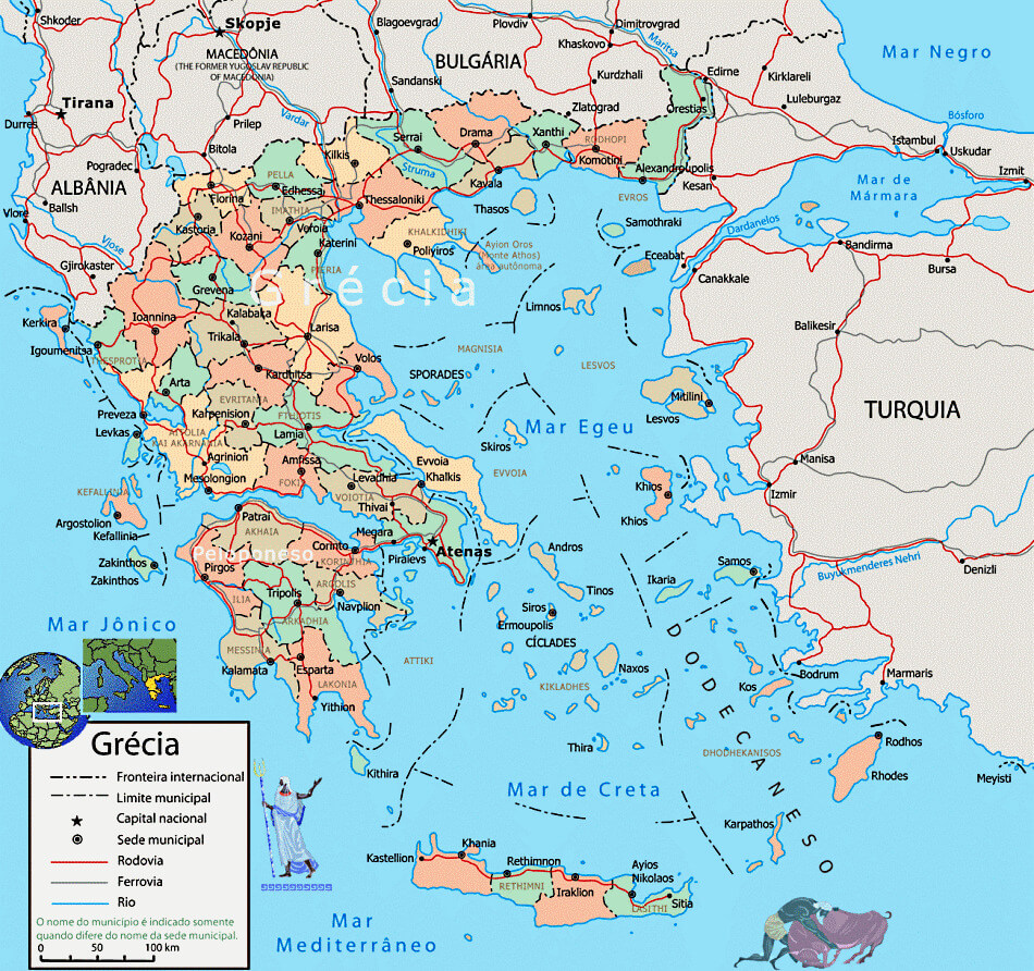 Mapa da Grecia