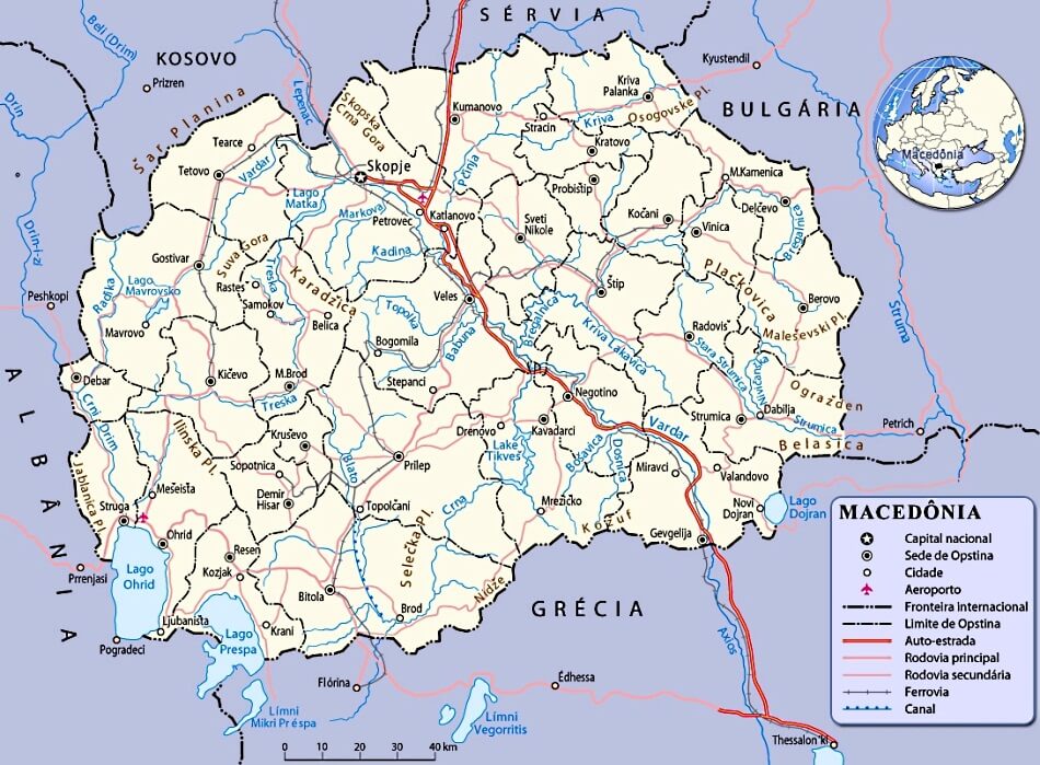 Mapa da Macedonia