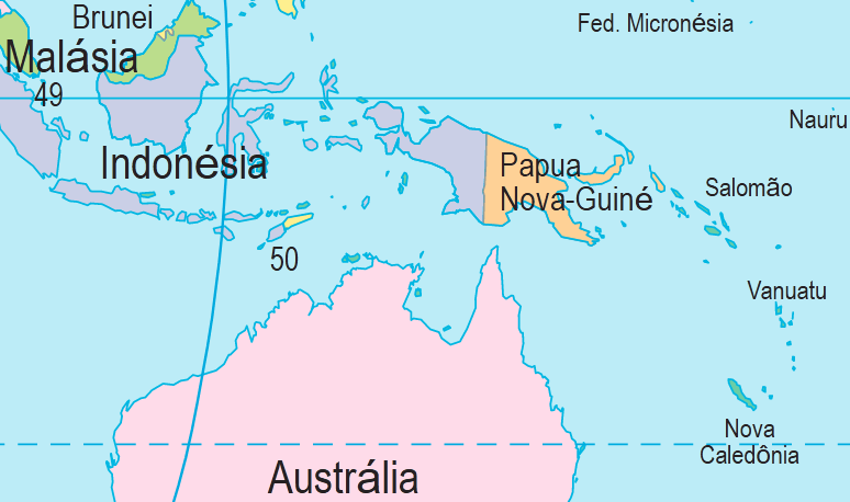 Mapa de Papua Nova Guine