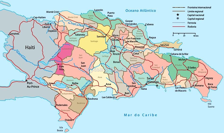 Mapa da Republica Dominicana
