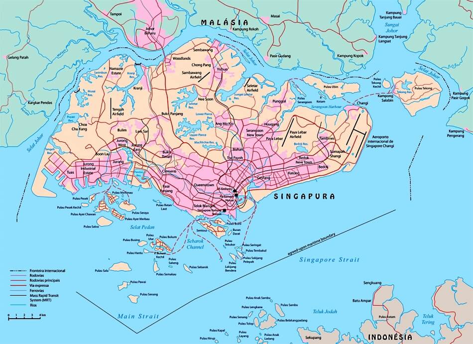 Mapa de Singapura