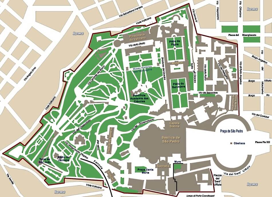 Mapa do Vaticano